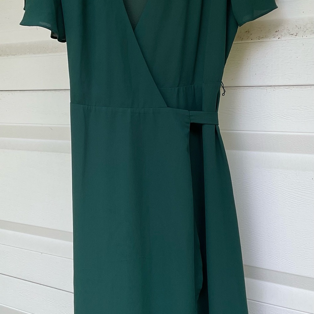 Lulu's Deep Green Midi Dress
